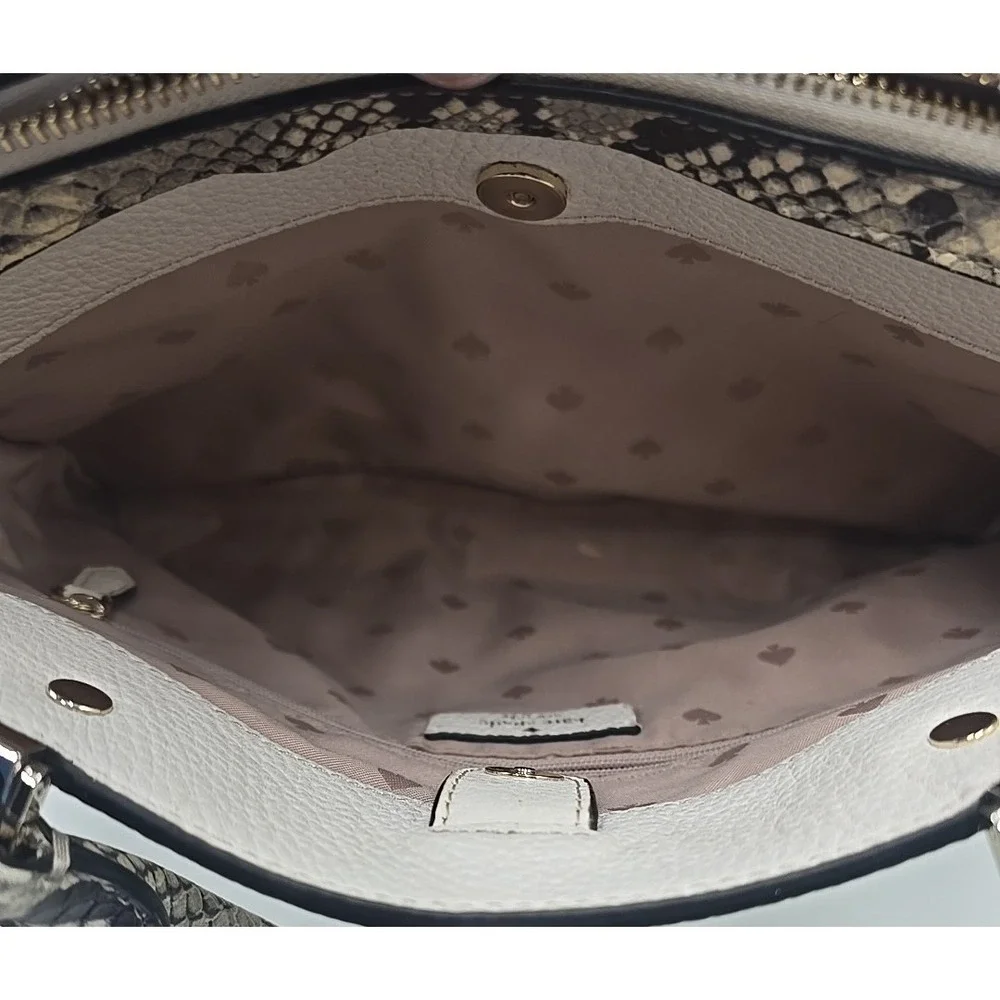 Kate Spade Leila Medium‎ Triple Compartment Satchel Bag Pebbled Crossbody